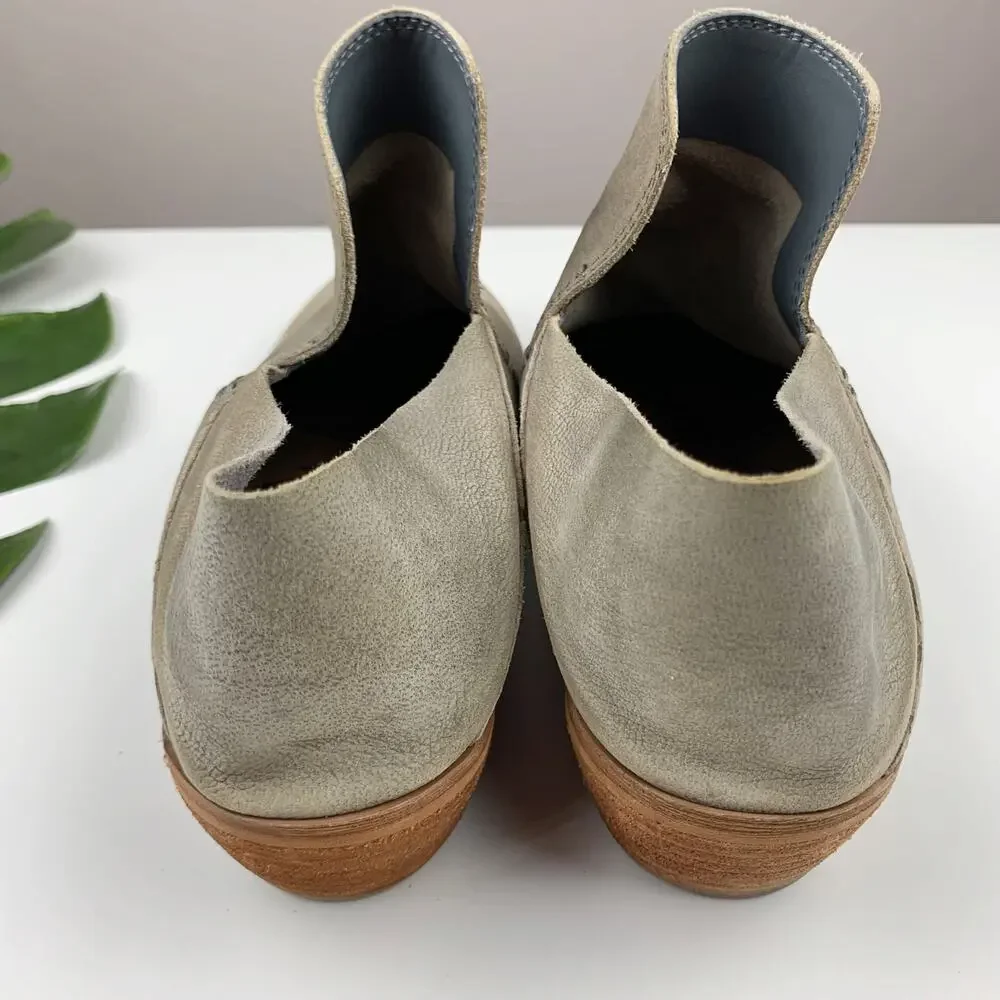 Sam Edelman Prentice Convertible Mules Booties Grey Leather Ankle Boots Womens 8